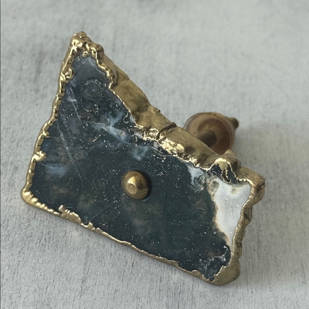 Anthropology VTG Cabinet Drawer Agate Handle Knob Pull Handle - Picture 9 of 14